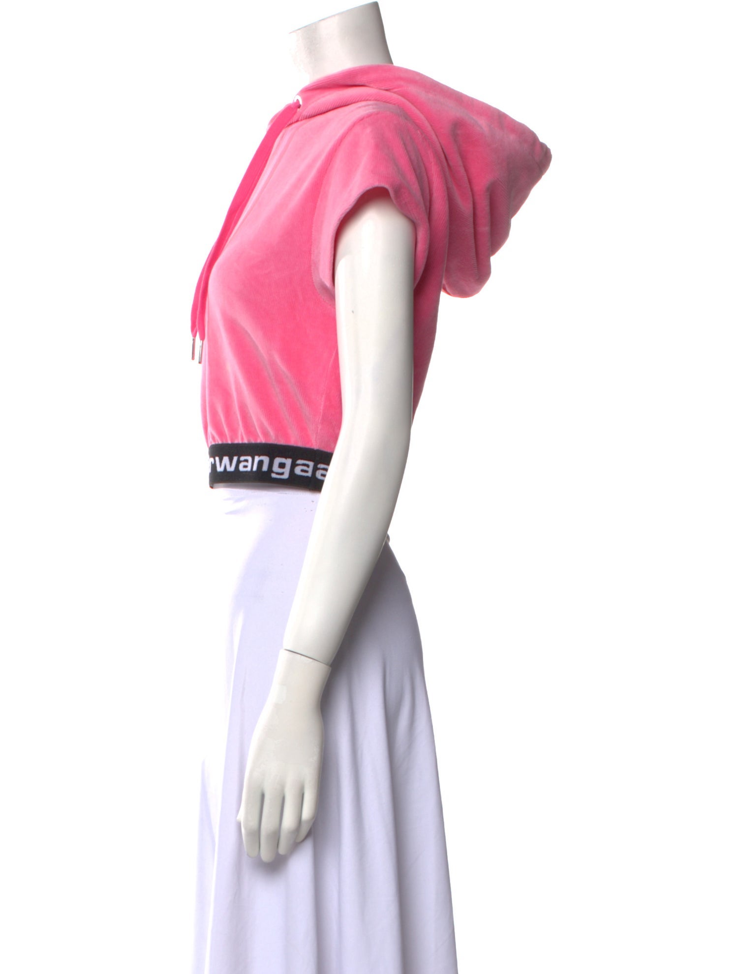 Alexanderwang.T Crew Neck Short Sleeve Crop Top