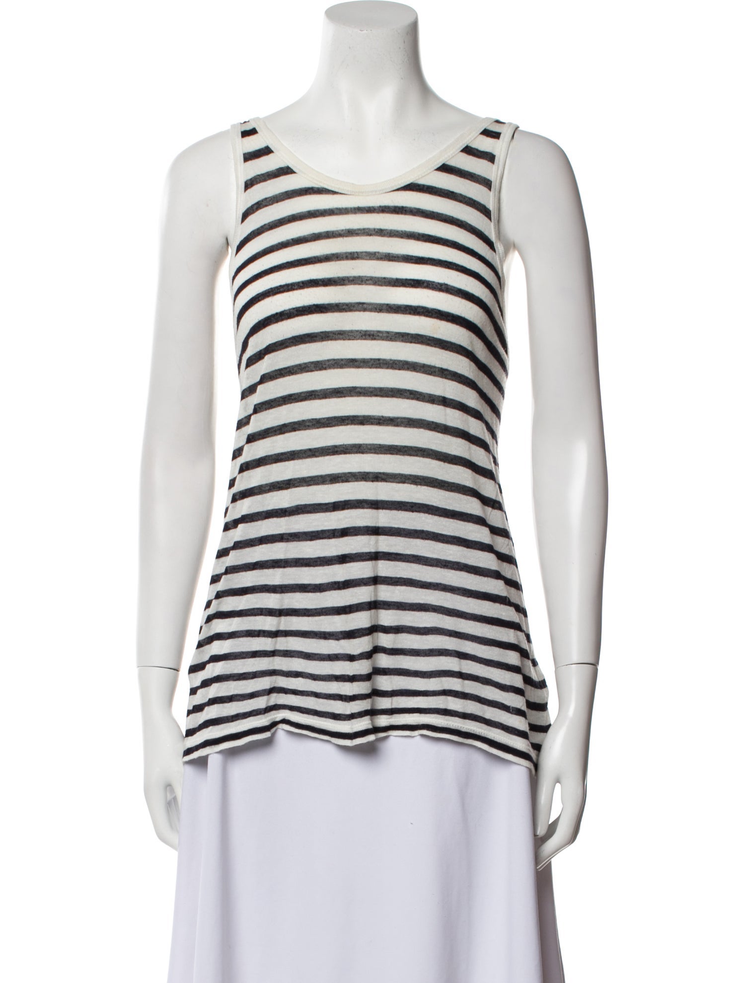 Alexanderwang.T Striped Scoop Neck Top