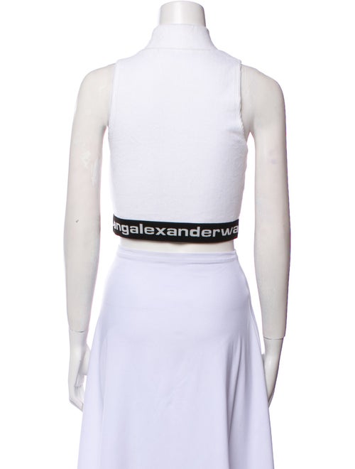 Alexanderwang.T Mock Neck Sleeveless Crop Top