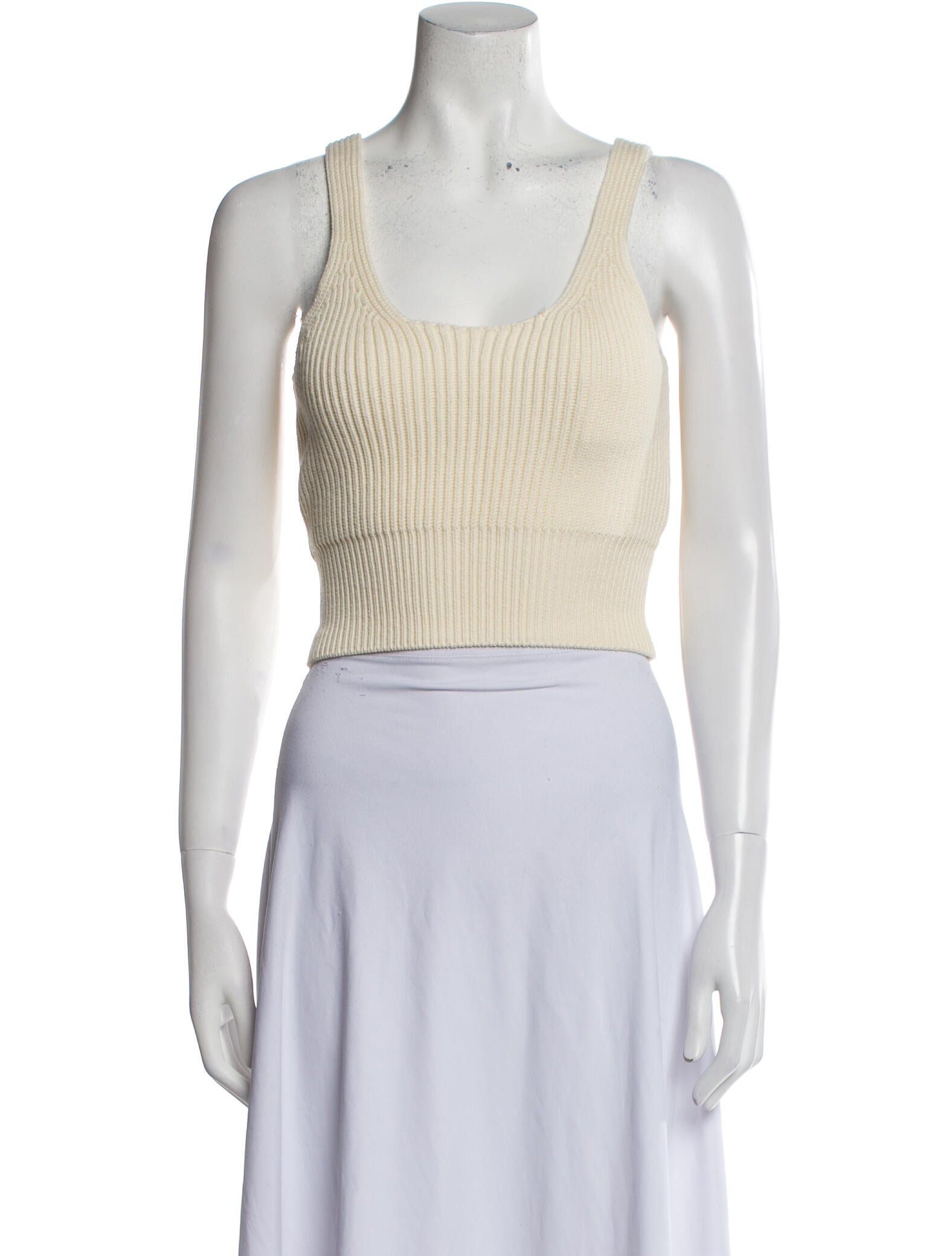 Alexanderwang.T Scoop Neck Sleeveless Crop Top