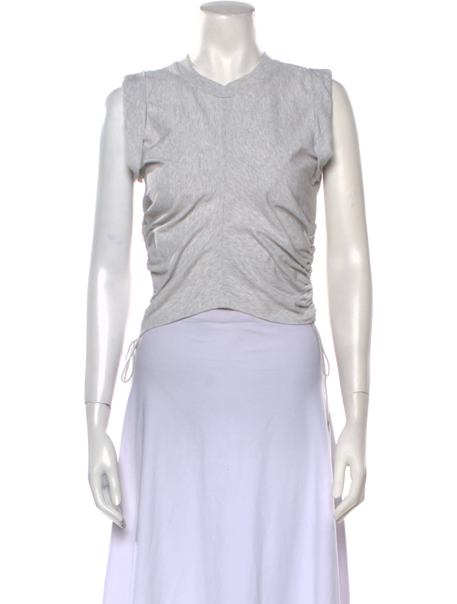 Alexanderwang.T Crew Neck Sleeveless Crop Top