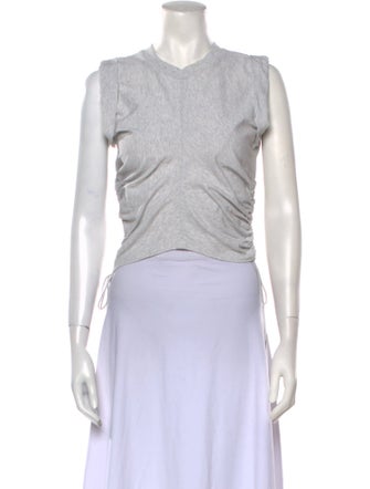 Alexanderwang.T Crew Neck Sleeveless Crop Top