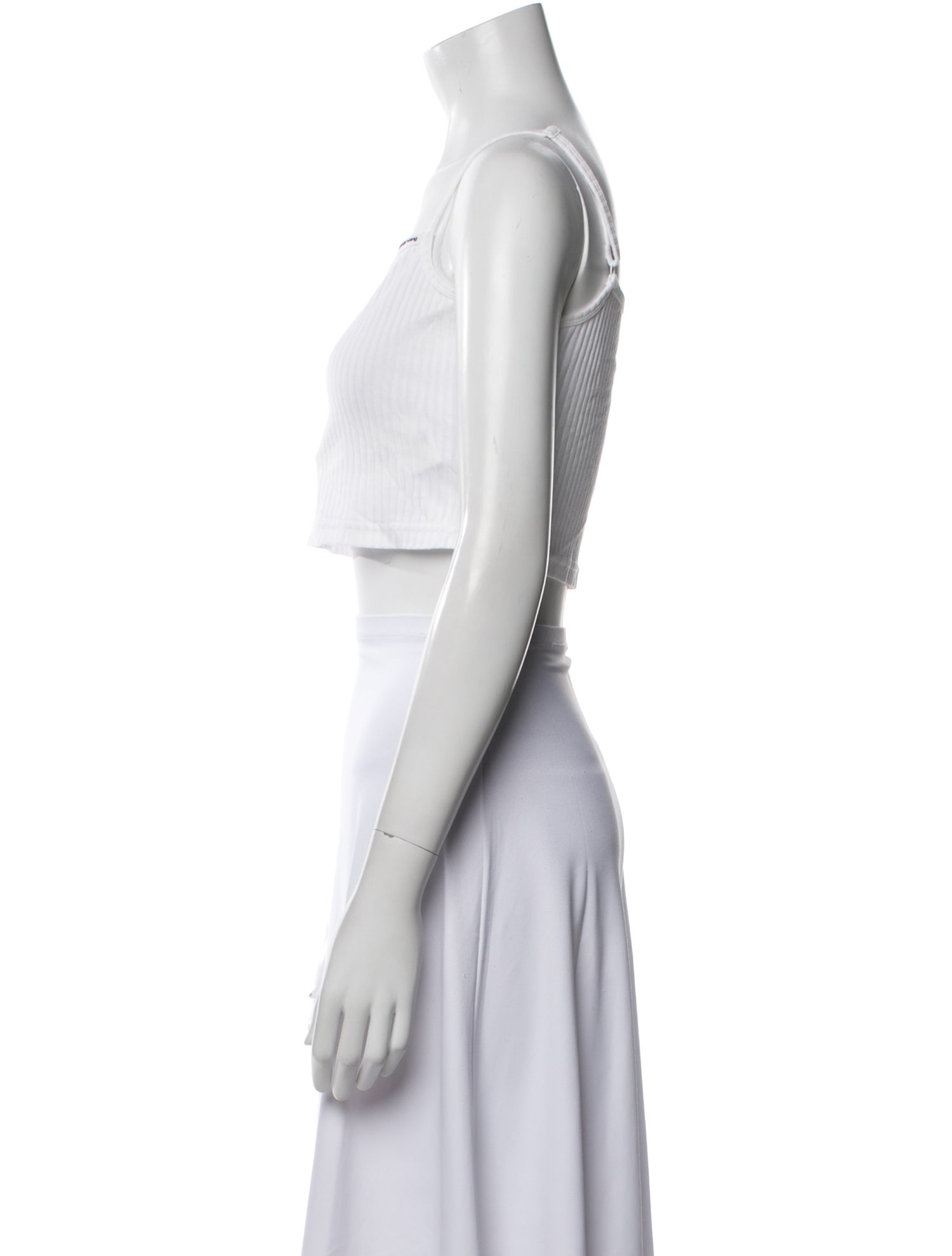 Alexanderwang.T Square Neckline Sleeveless Crop Top