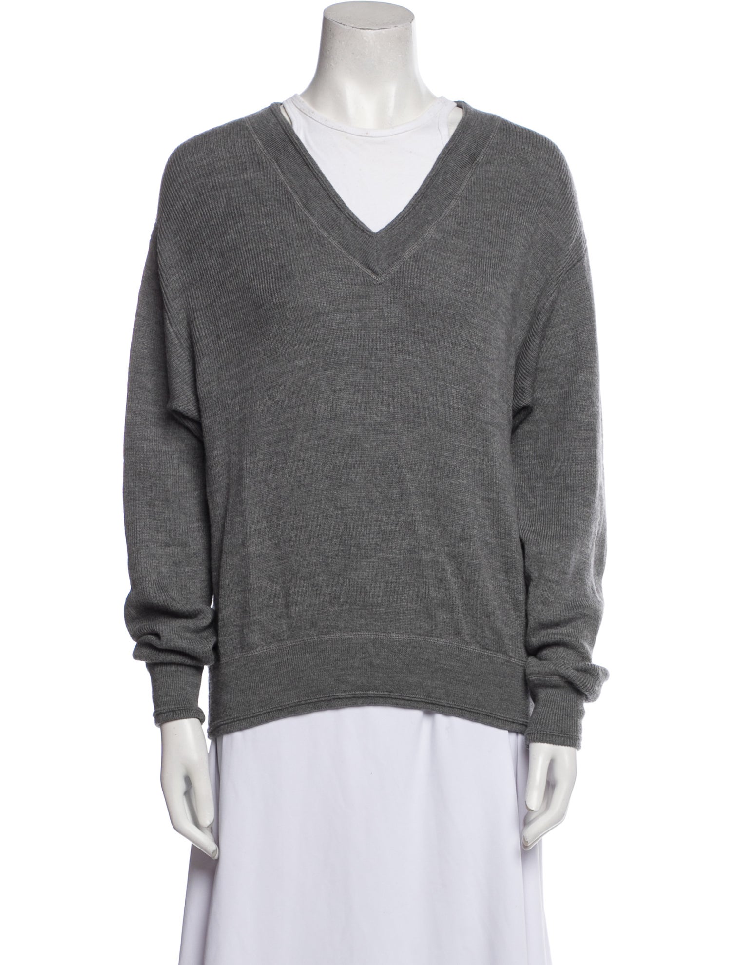 Alexanderwang.T Wool V-Neck Sweatshirt