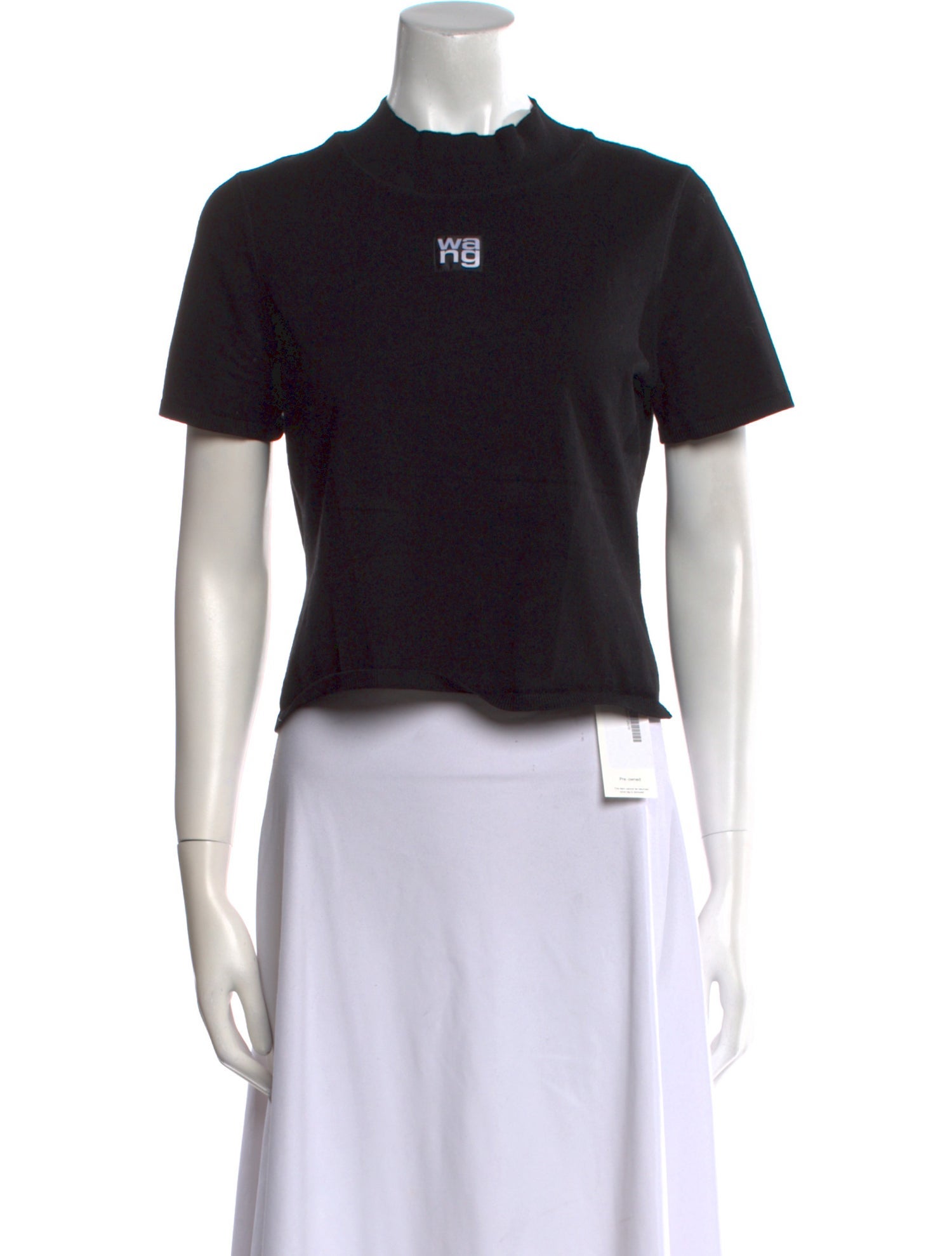 Alexanderwang.T Mock Neck Short Sleeve T-Shirt