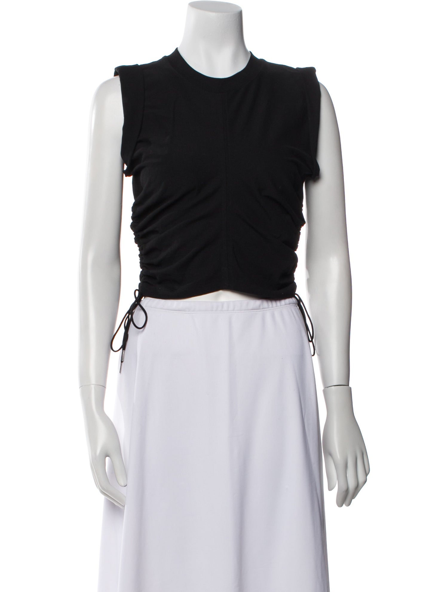 Alexanderwang.T Crew Neck Sleeveless Crop Top