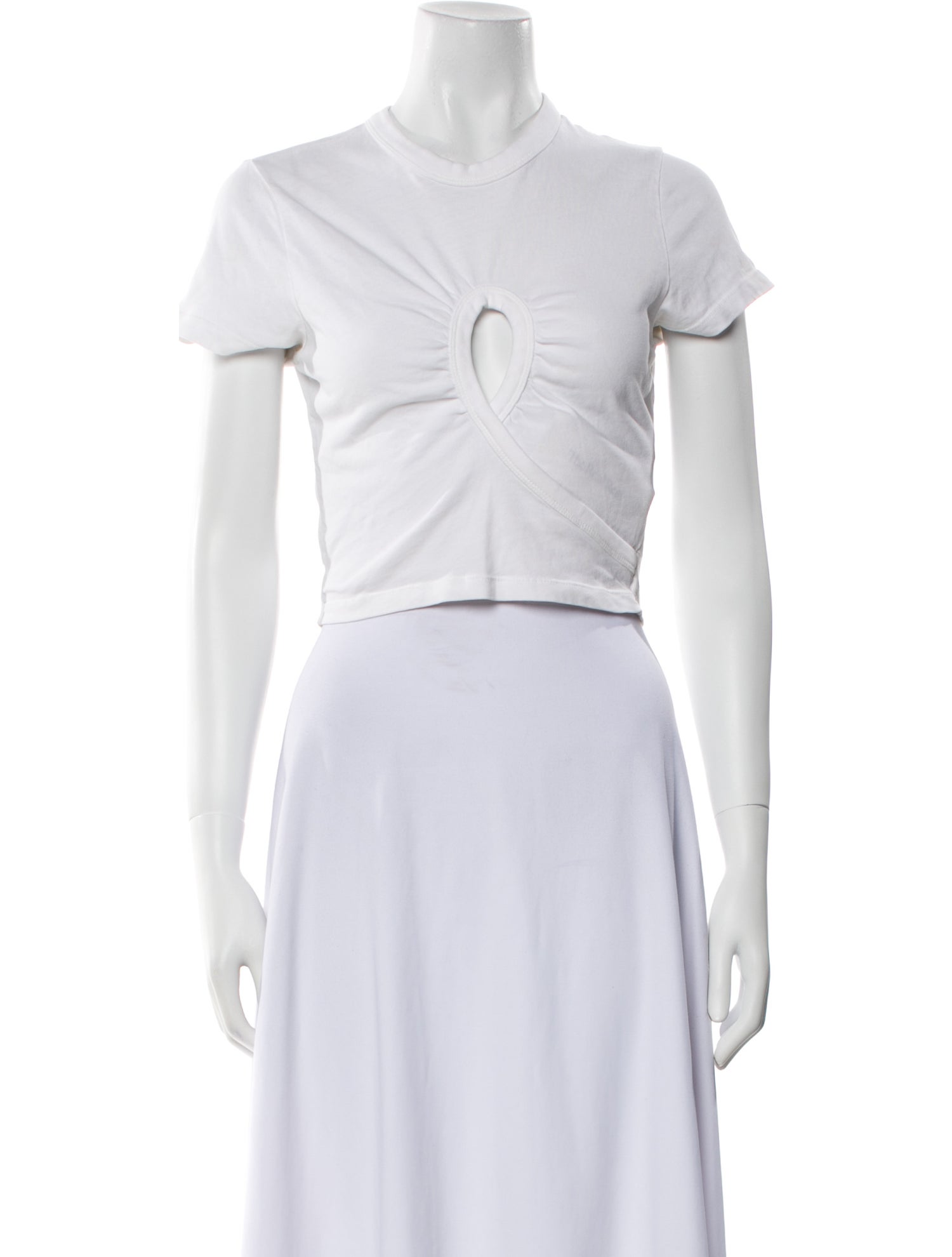 Alexanderwang.T Crew Neck Short Sleeve Crop Top