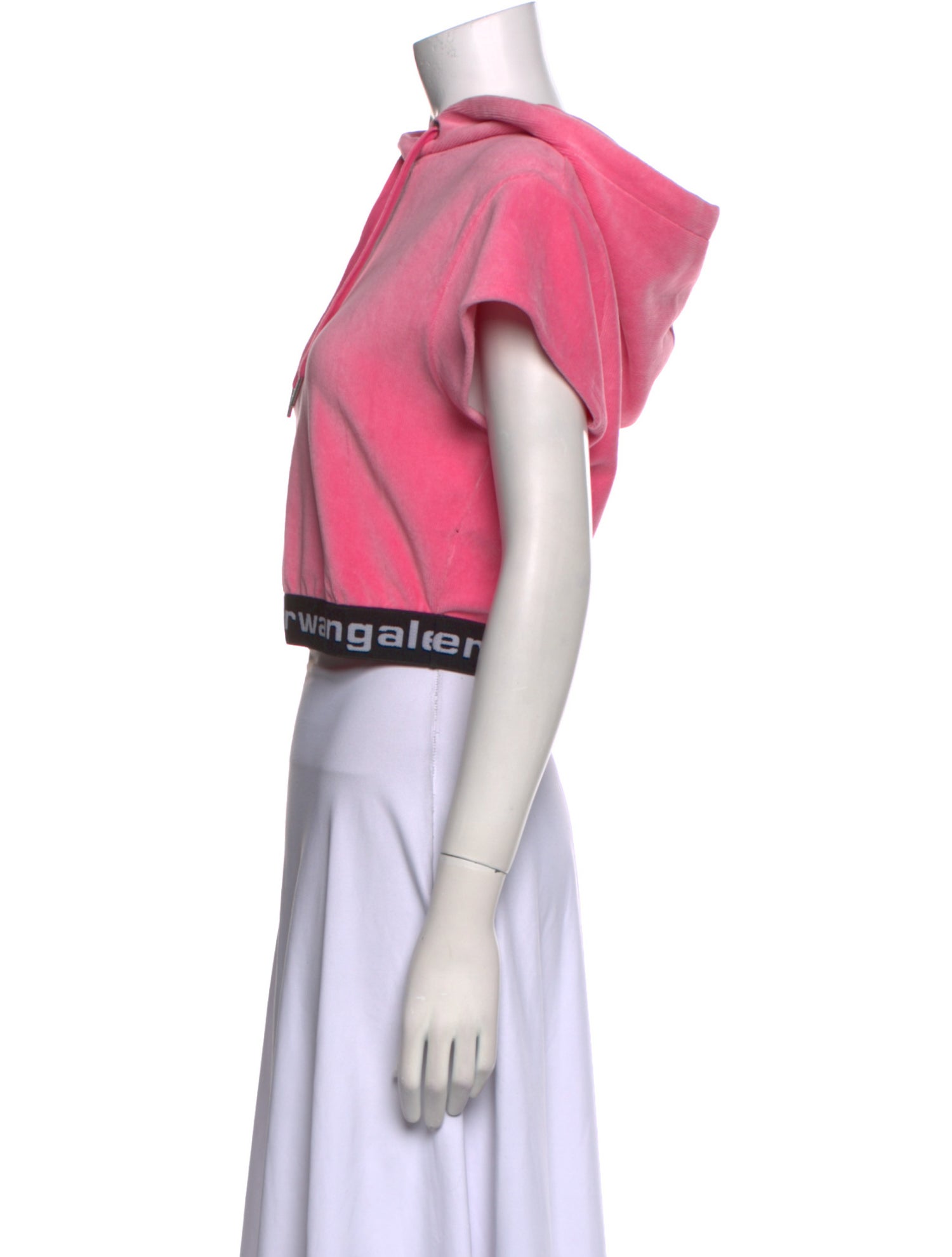Alexanderwang.T Crew Neck Short Sleeve Crop Top