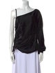 Alexanderwang.T One-Shoulder Three-Quarter Sleeve Blouse