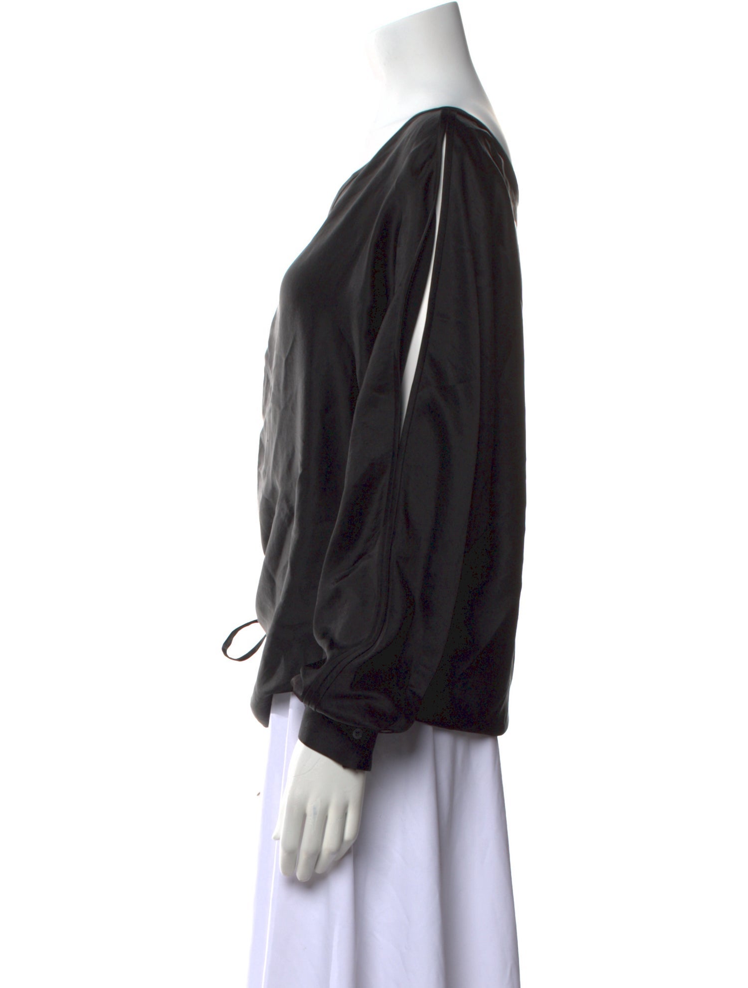 Alexanderwang.T One-Shoulder Three-Quarter Sleeve Blouse