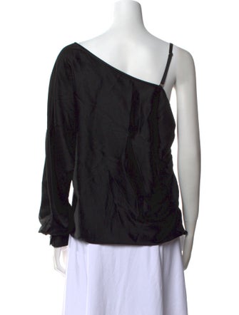 Alexanderwang.T One-Shoulder Three-Quarter Sleeve Blouse