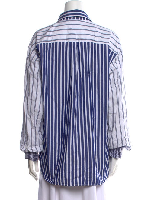Alexanderwang.T Striped Long Sleeve Button-Up Top