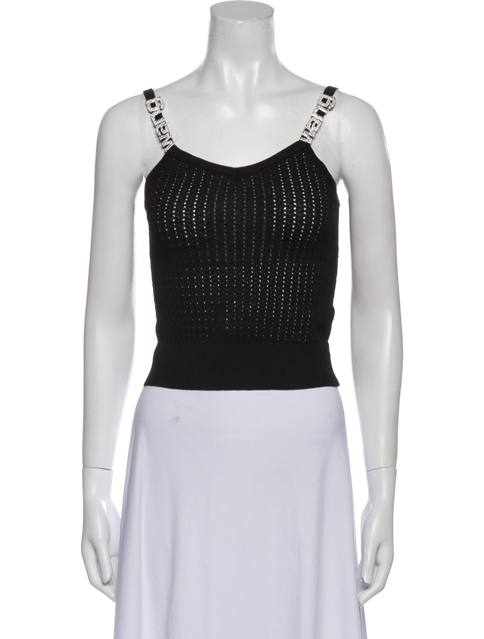 Alexanderwang.T Scoop Neck Sleeveless Crop Top