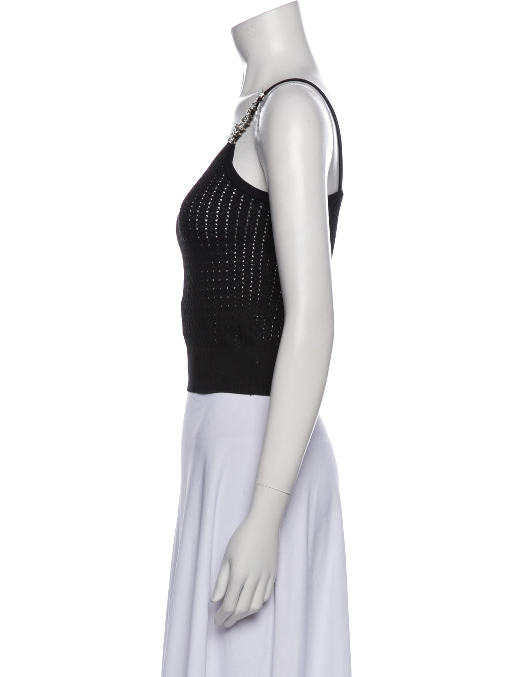 Alexanderwang.T Scoop Neck Sleeveless Crop Top