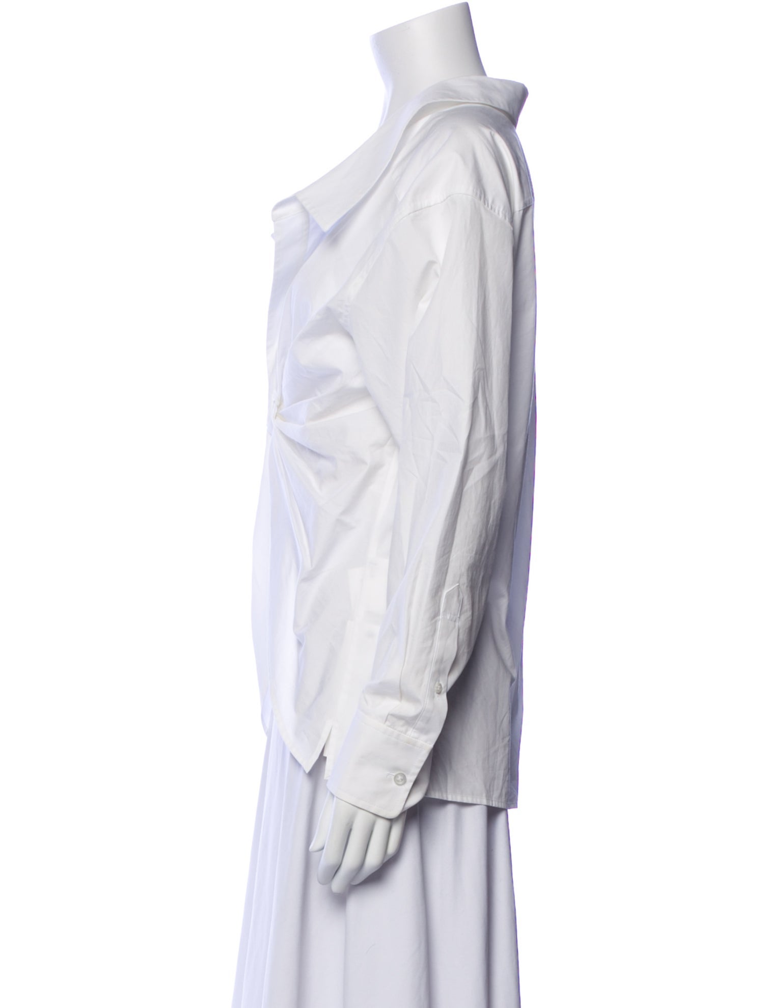 Alexanderwang.T V-Neck Long Sleeve Crop Top