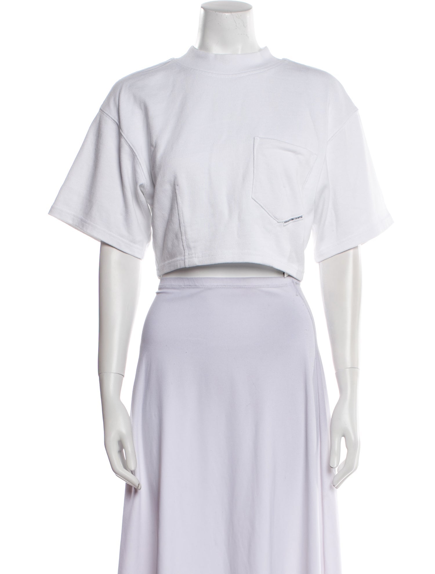 Alexanderwang.T Crew Neck Short Sleeve Crop Top