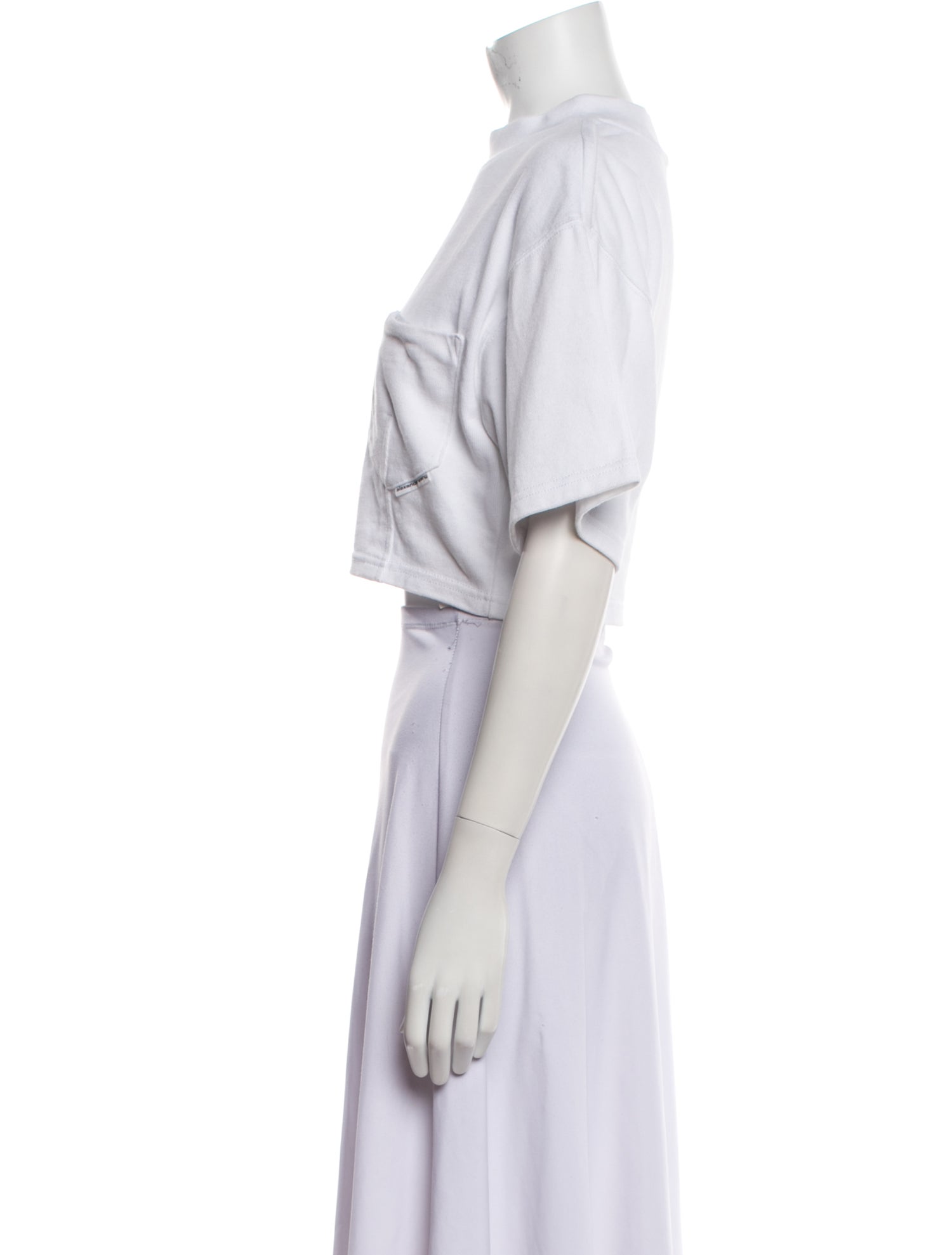 Alexanderwang.T Crew Neck Short Sleeve Crop Top