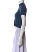 Alexanderwang.T Mock Neck Short Sleeve Crop Top