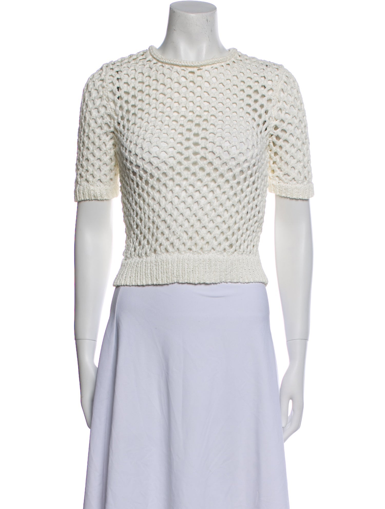 Alexanderwang.T Crew Neck Short Sleeve Crop Top