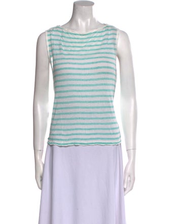 Alexanderwang.T Striped Bateau Neckline Top