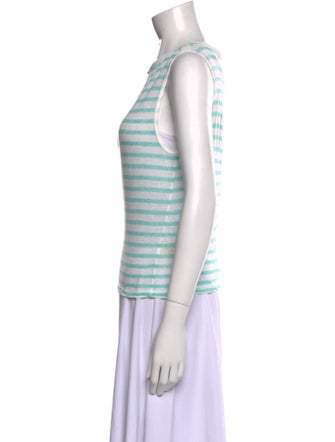 Alexanderwang.T Striped Bateau Neckline Top