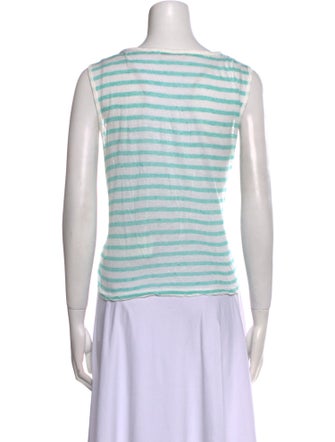 Alexanderwang.T Striped Bateau Neckline Top