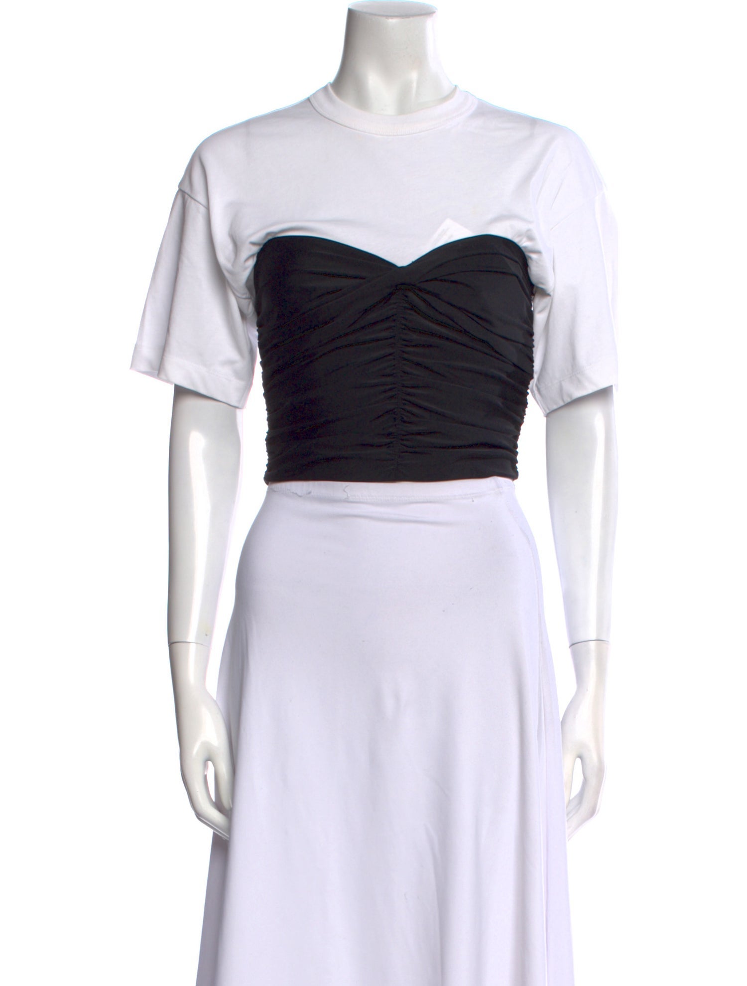 Alexanderwang.T Crew Neck Short Sleeve Crop Top