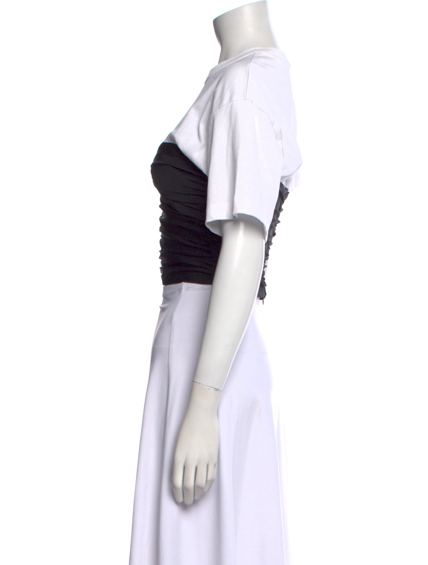 Alexanderwang.T Crew Neck Short Sleeve Crop Top