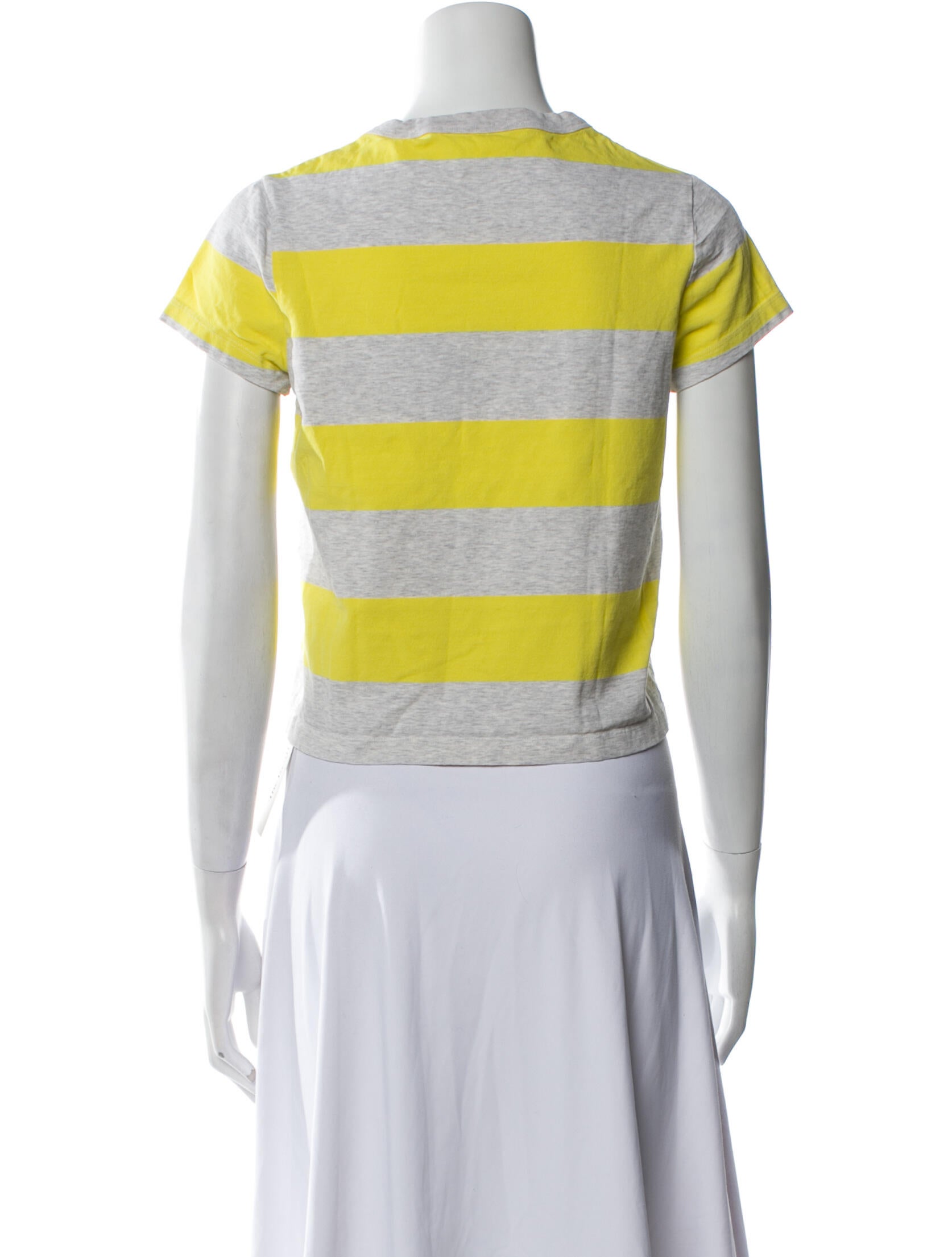 Alexanderwang.T Striped Crew Neck Crop Top