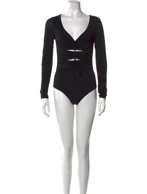 Alexanderwang.T V-Neck Long Sleeve Bodysuit