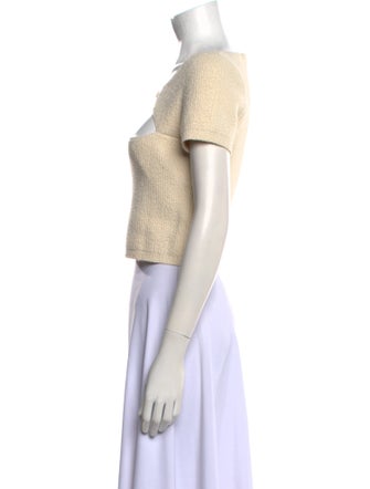 Alexanderwang.T Scoop Neck Short Sleeve Crop Top