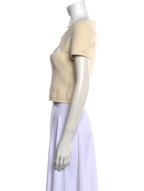 Alexanderwang.T Scoop Neck Short Sleeve Crop Top