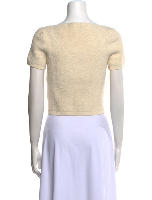 Alexanderwang.T Scoop Neck Short Sleeve Crop Top