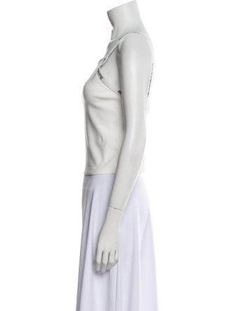 Alexanderwang.T Square Neckline Sleeveless Crop Top