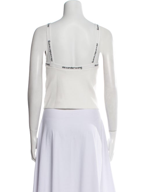Alexanderwang.T Square Neckline Sleeveless Crop Top