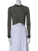 Alexanderwang.T Striped Mock Neck Crop Top