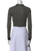 Alexanderwang.T Striped Mock Neck Crop Top