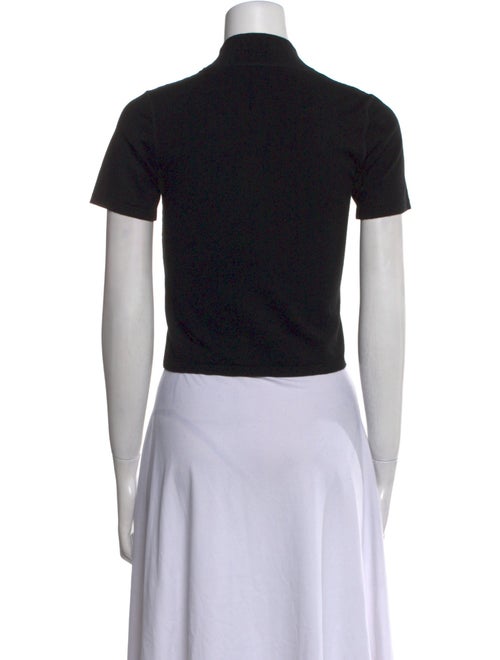 Alexanderwang.T Graphic Print Mock Neck Crop Top