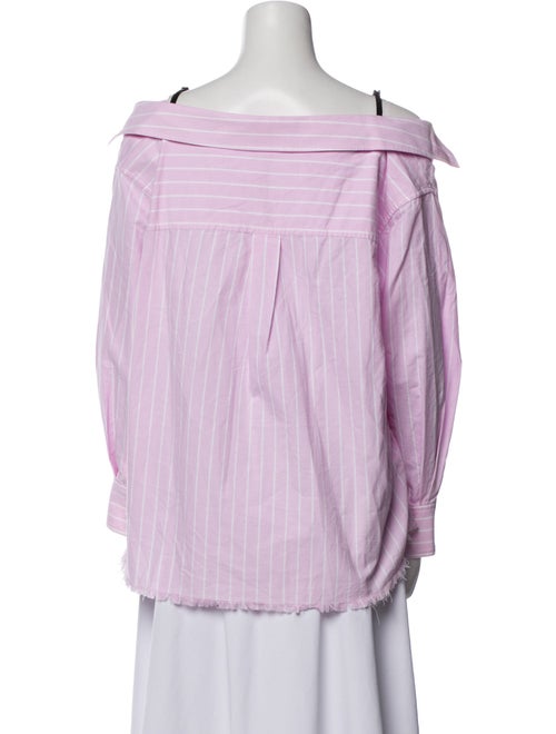 Alexanderwang.T V-Neck Long Sleeve Button-Up Top