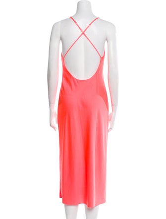 Alexanderwang.T Scoop Neck Midi Length Dress
