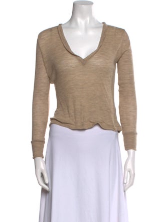 Alexanderwang.T Wool V-Neck Crop Top