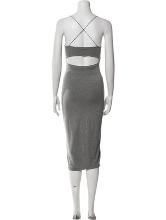 Alexanderwang.T Square Neckline Midi Length Dress