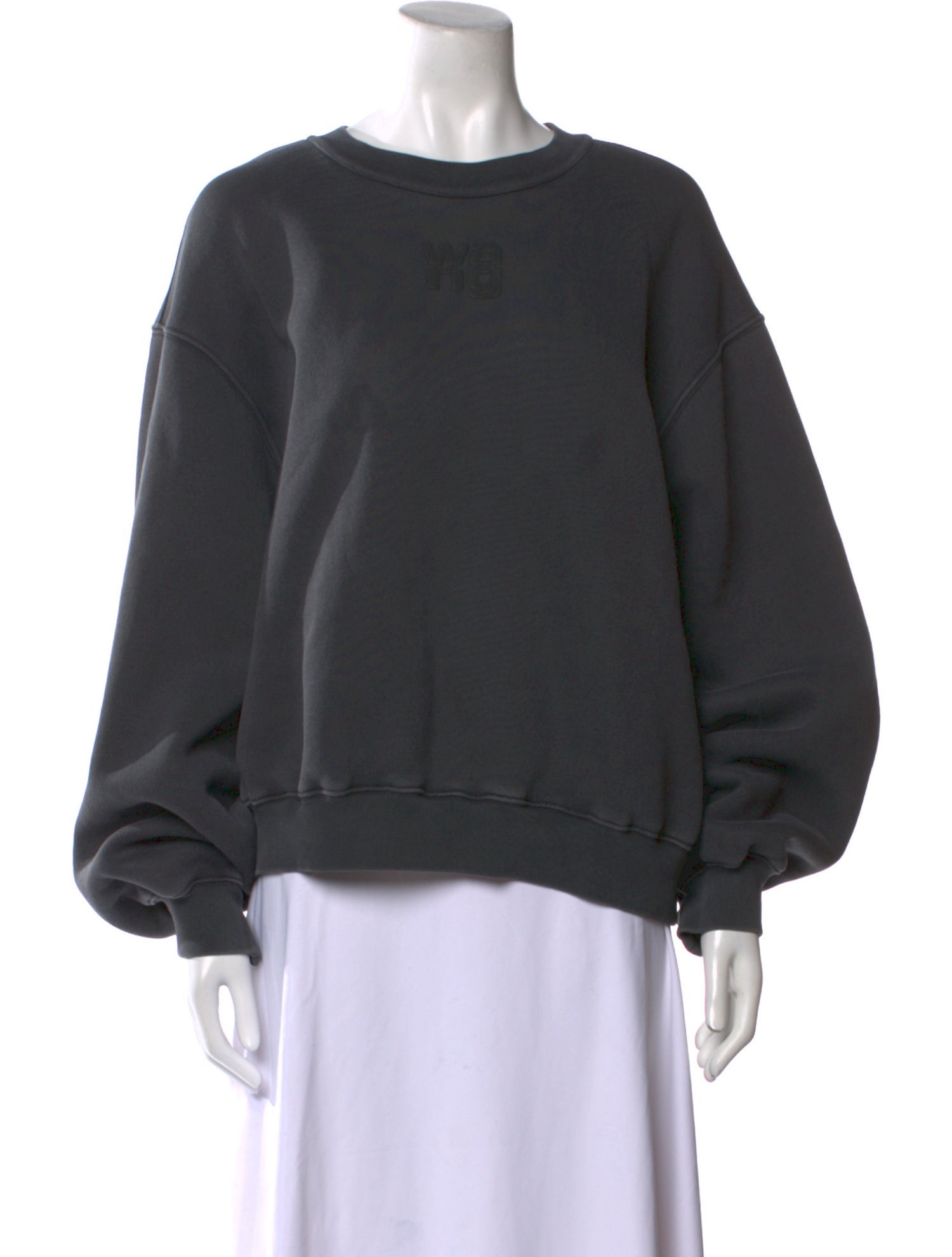 Alexanderwang.T Scoop Neck Long Sleeve Sweatshirt