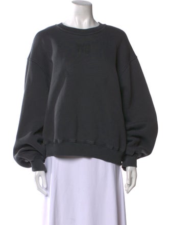 Alexanderwang.T Scoop Neck Long Sleeve Sweatshirt