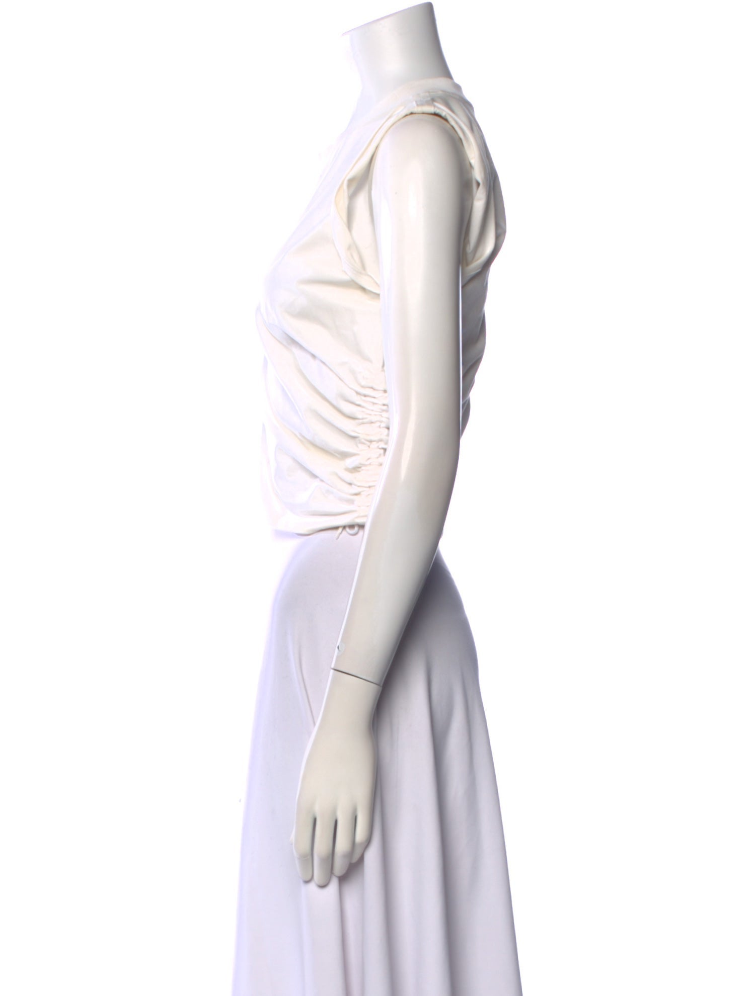 Alexanderwang.T Crew Neck Sleeveless Crop Top