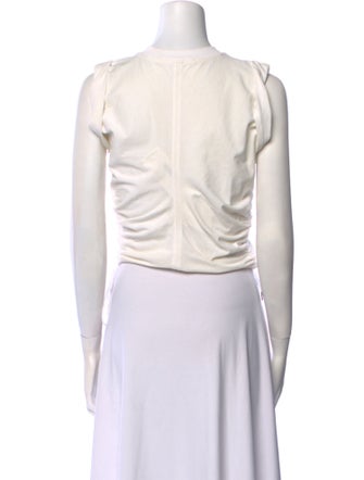 Alexanderwang.T Crew Neck Sleeveless Crop Top