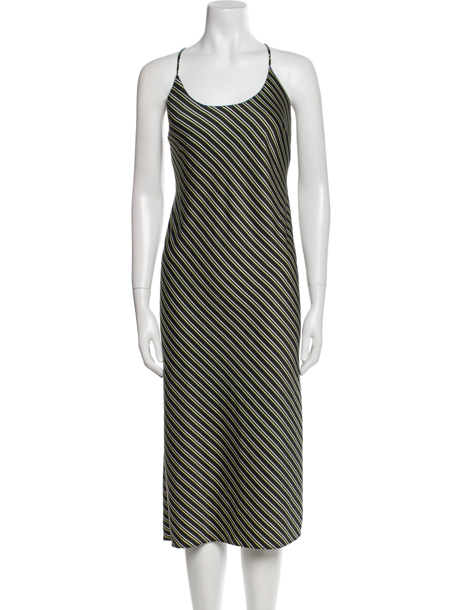 Alexanderwang.T Striped Midi Length Dress