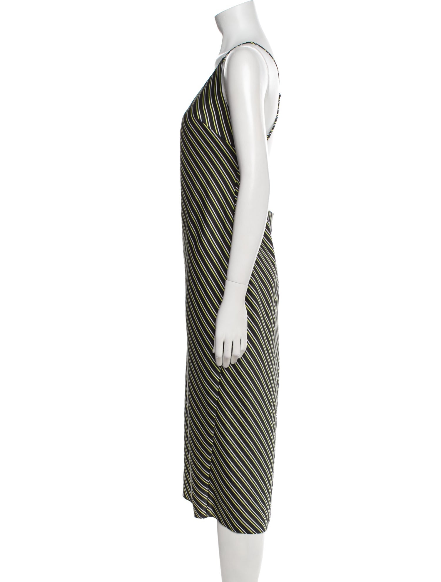 Alexanderwang.T Striped Midi Length Dress