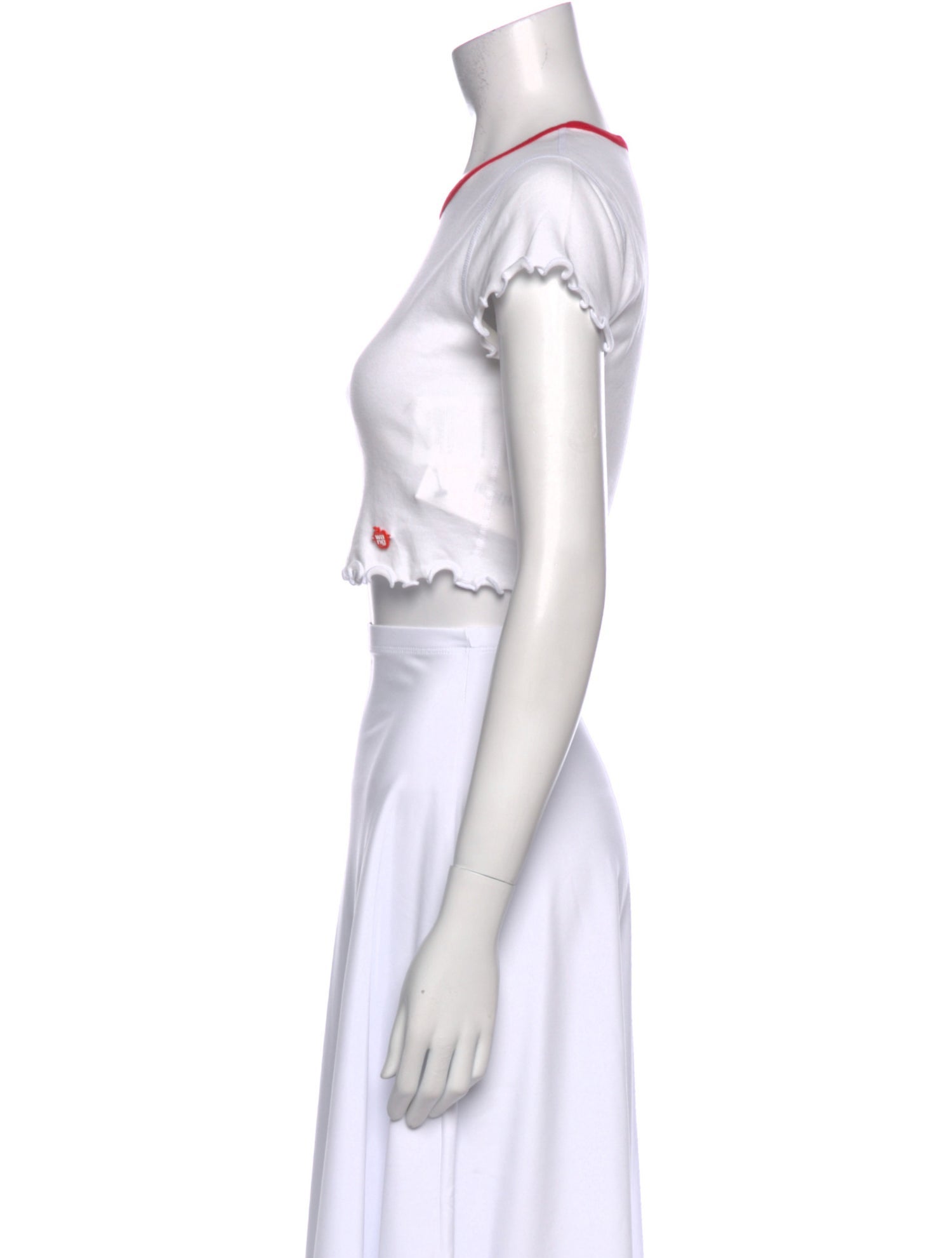 Alexanderwang.T Crew Neck Short Sleeve Crop Top