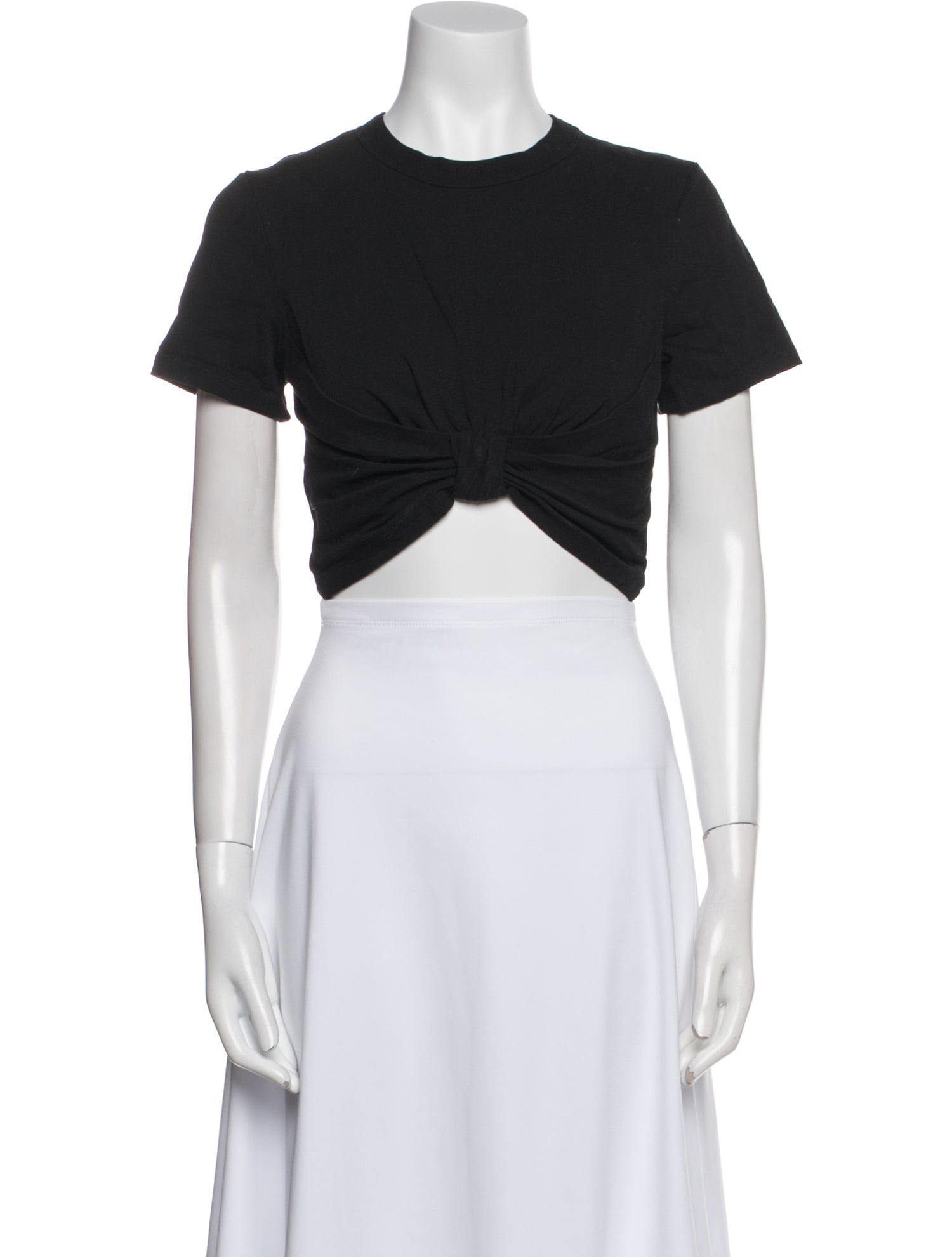 Alexanderwang.T Crew Neck Short Sleeve Crop Top